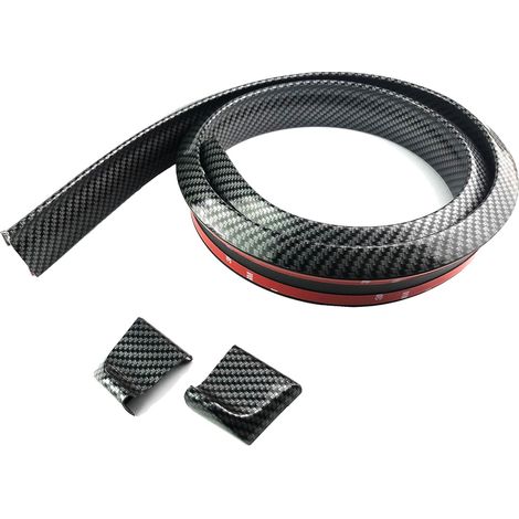 Universeller 150 Cm Heckspoilerlippe – Carbonfaser, Schwarzer Gummi, Heckklappenspoiler Und Seitenschwellerleiste Für Alle Fahrzeugtypen