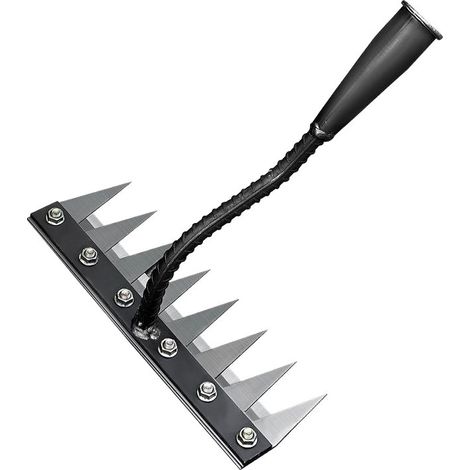 Unkrautrechen Mit 8 Zinken – Robustes, Abnehmbares Gartengerät Aus Stahl. Ideal Zum Jäten, Auflockern Des Bodens Und Pflanzen.