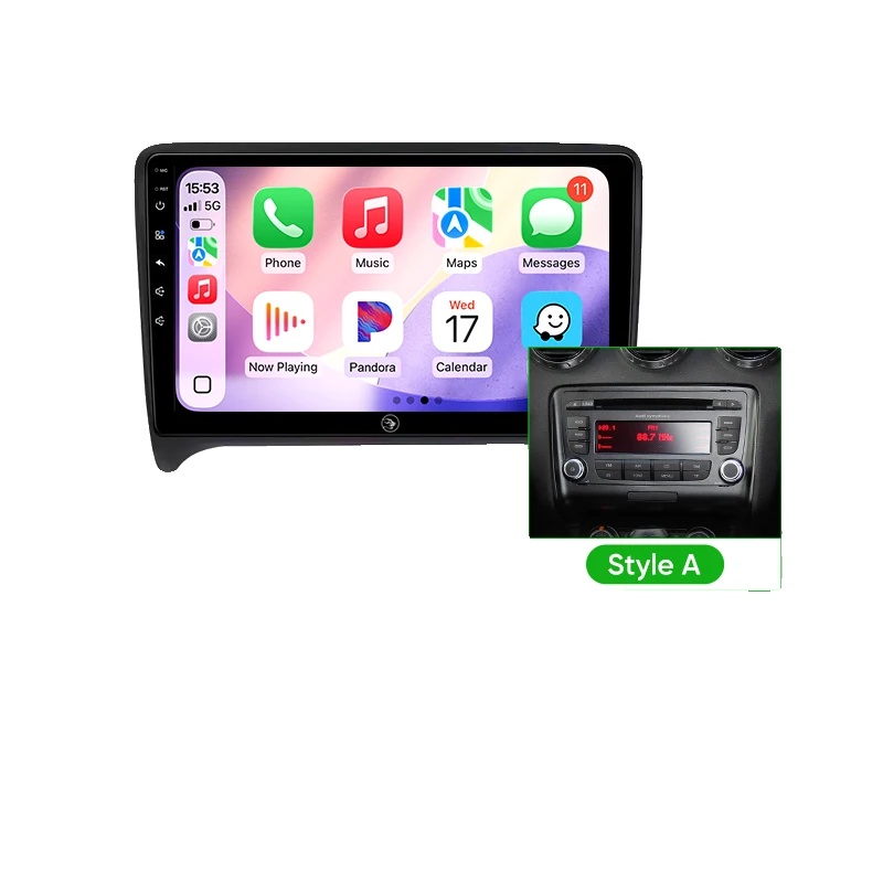 Auto Multimedia Player, Touchscreen, Sprachsteuerung, Kompatibel Mit Audi Tt 2 2006 - 2014 Kabellos, G5 4g 64g Stil A