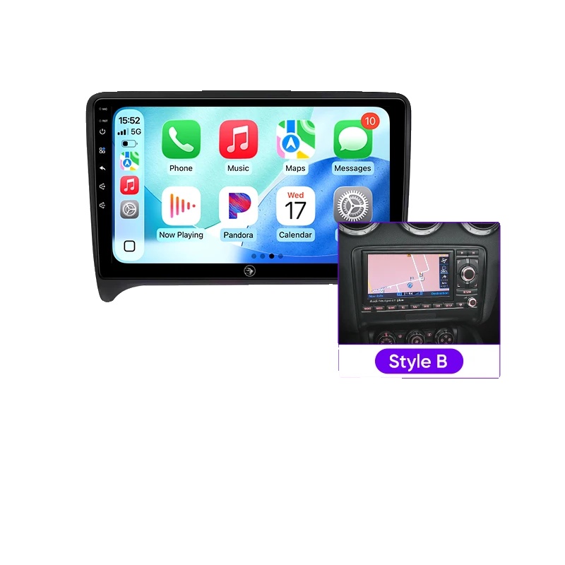 Auto Multimedia Player, Touchscreen, Sprachsteuerung, Kompatibel Mit Audi Tt 2 2006 - 2014 Kabellos, A4 2g 64g Stil B