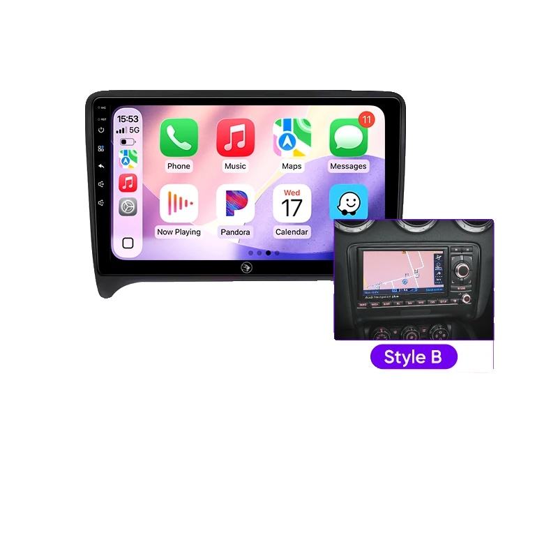 Auto Multimedia Player, Touchscreen, Sprachsteuerung, Kompatibel Mit Audi Tt 2 2006 - 2014 Kabellos, G5 4g 64g Stil B