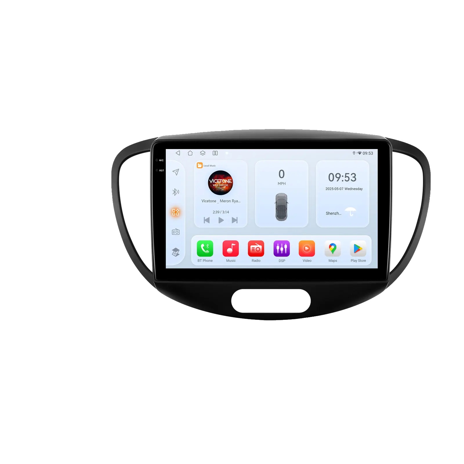 Autoradio, Multimedia-unterstützung, Navigationssystem, Kompatibel Mit Hyundai I10 2007-2013 Stereo, Qs1 Hinzufügen Ahdc2