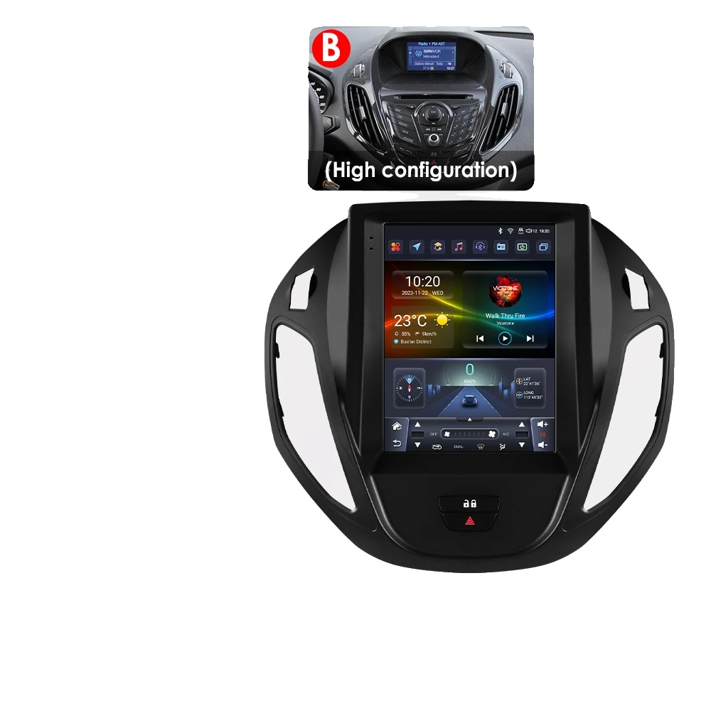 Multimedia-system, Navigationssystem, Smartphone-kompatibilität, Kompatibel Mit Ford Tourneo Transit 2012 - 2023, B-s6 (8kerne-6g 64g)