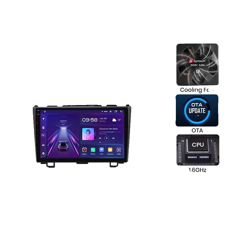 Autoradio, Touchscreen, Multimedia-unterstützung, Kompatibel Mit Honda Cr-v 3 2007-2011, V1 Plus (6gb 128gb) B Cam