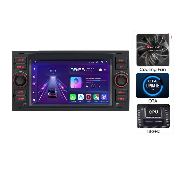 Autoradio, Touchscreen-schnittstelle, Kompatibel Mit Ford Focus Modellen, V1 Plus (4g 64g) Schwarz