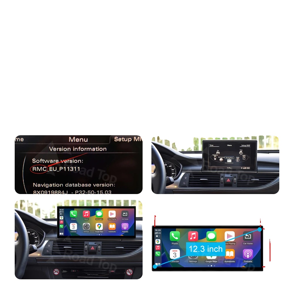 Touchscreen-multimedia-system, Displaygröße, Smartphone-integration, Kompatibel Mit Audi A6 C6 A7 C7 2011-2018, Rmc Lhd 12,3 Zoll