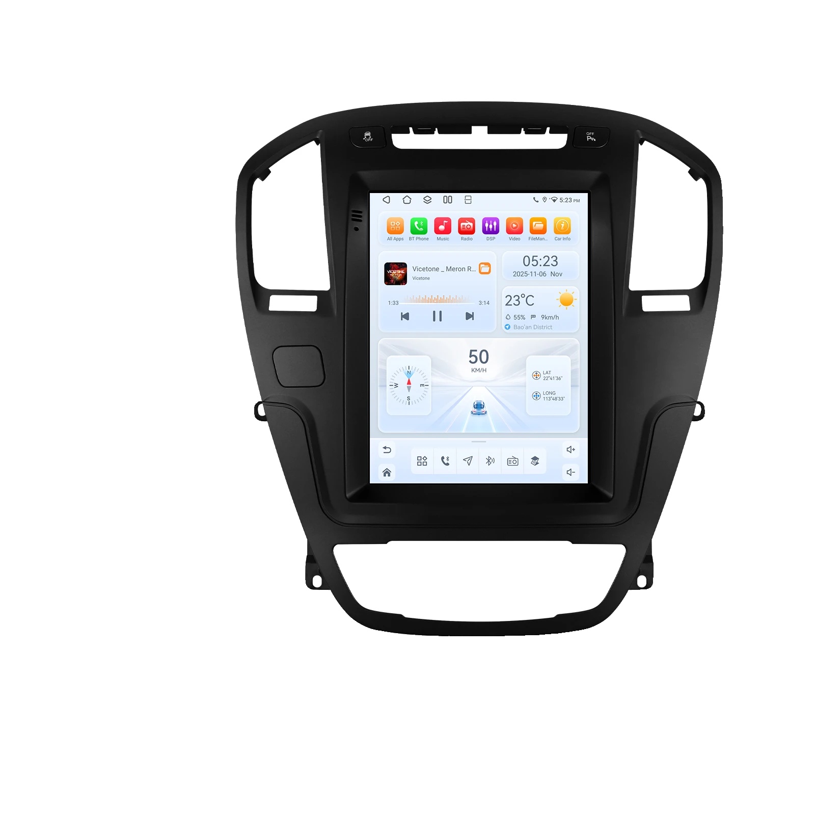 Autoradio, Touchscreen, Mehrere Medienformate, Kompatibel Mit Opel Insignia Buick Regal 2008-2013 360-grad-kamera, Qs4 Ahdc2