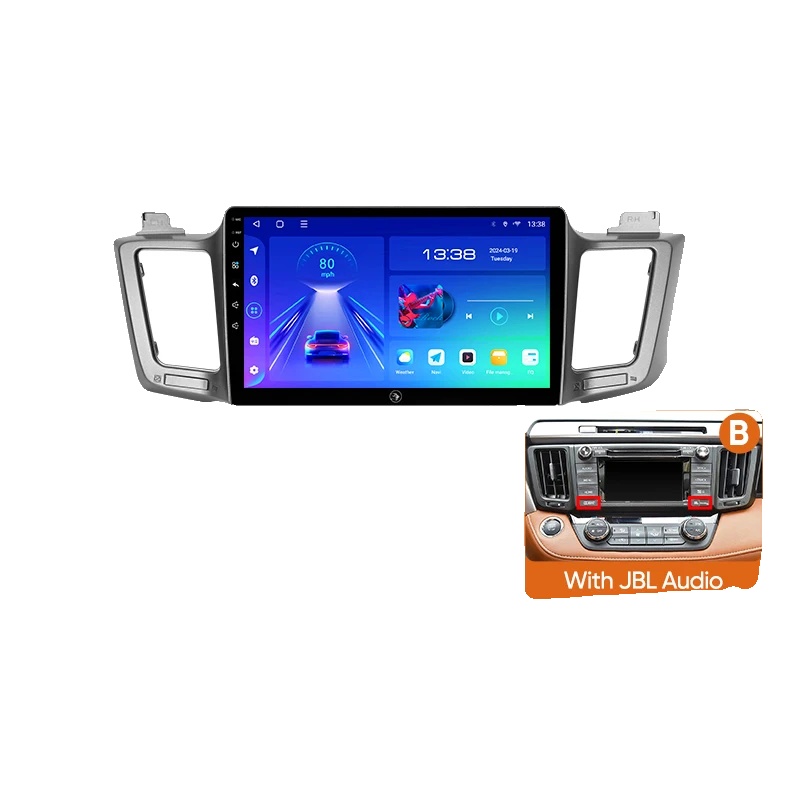 Autoradio, Multimedia-unterstützung, Kabellose Konnektivität, Kompatibel Mit Toyota Rav4 Xa40 2003-2020, A4 2g 64g Mit Jbl