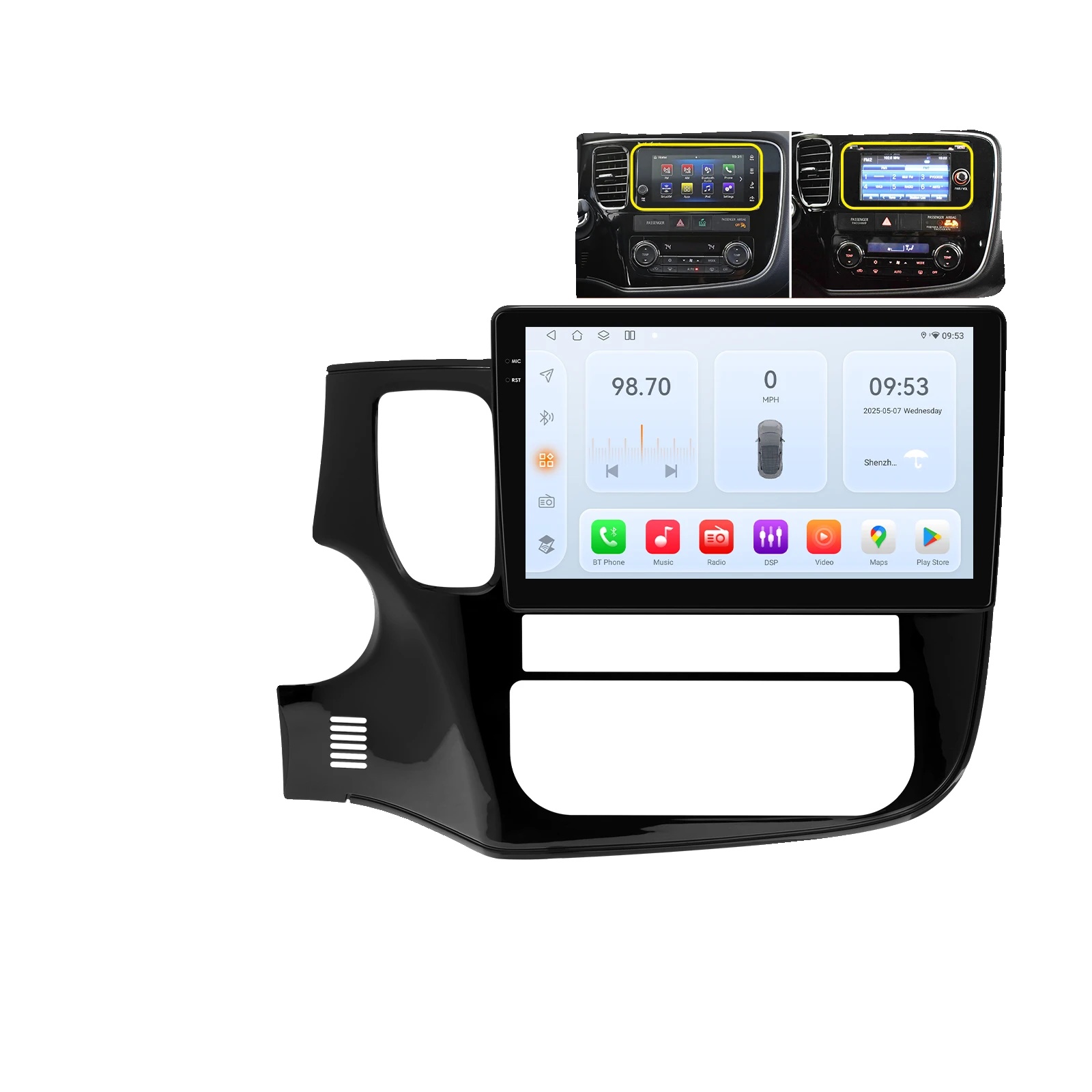 Auto-multimedia-system, Touchscreen, Unterstützung Für Breite Medienformate, Kompatibel Mit Mitsubishi Outlander 3, B-qs4 (8 Kerne-4g 32g)-4g Lte