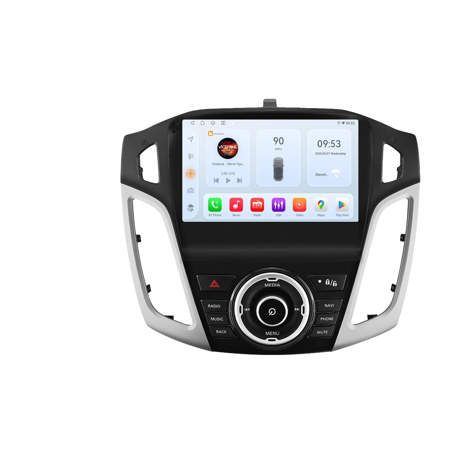 Autoradio, Touchscreen, Multimedia-unterstützung, Kompatibel Mit Ford Focus Mk3 2011-2019, Qs8