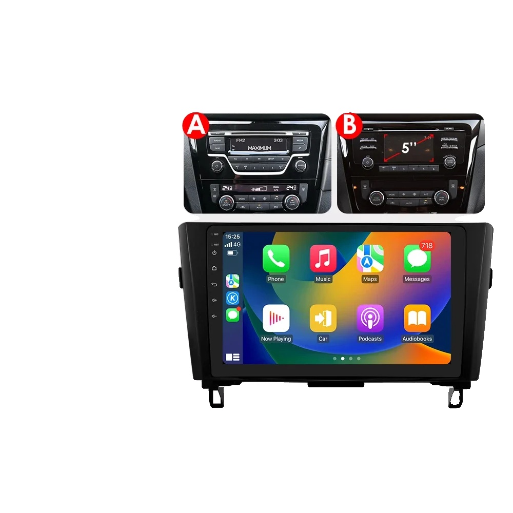 Autoradio, Touchscreen, Smartphone-kompatibilität, Kompatibel Mit Nissan Qashqai X-trail 3 / Rogue 2013-2017, P3 Cp Ab-4core-2g 64, Quad Core-f