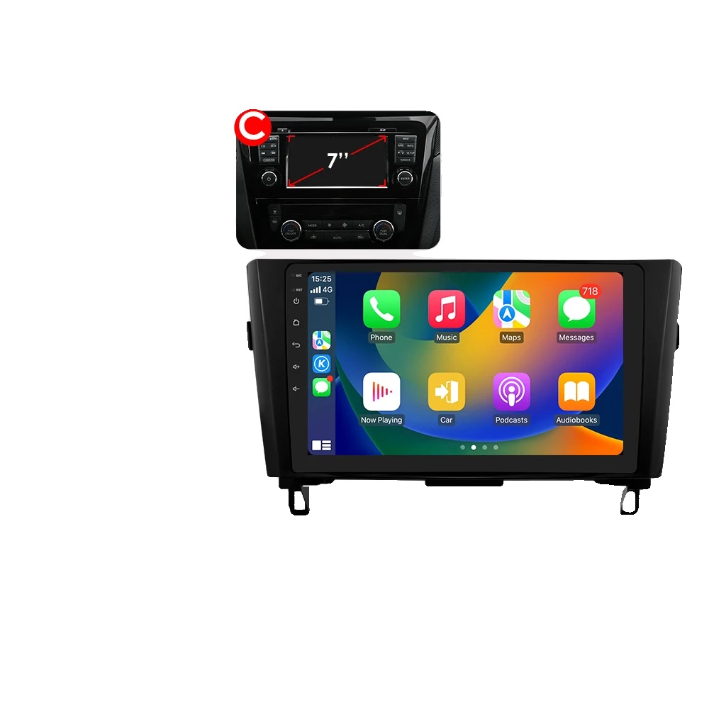 Autoradio, Touchscreen, Smartphone-kompatibilität, Kompatibel Mit Nissan Qashqai X-trail 3 / Rogue 2013-2017, P3 Cp C-4core-2g 64, Quad Core-g