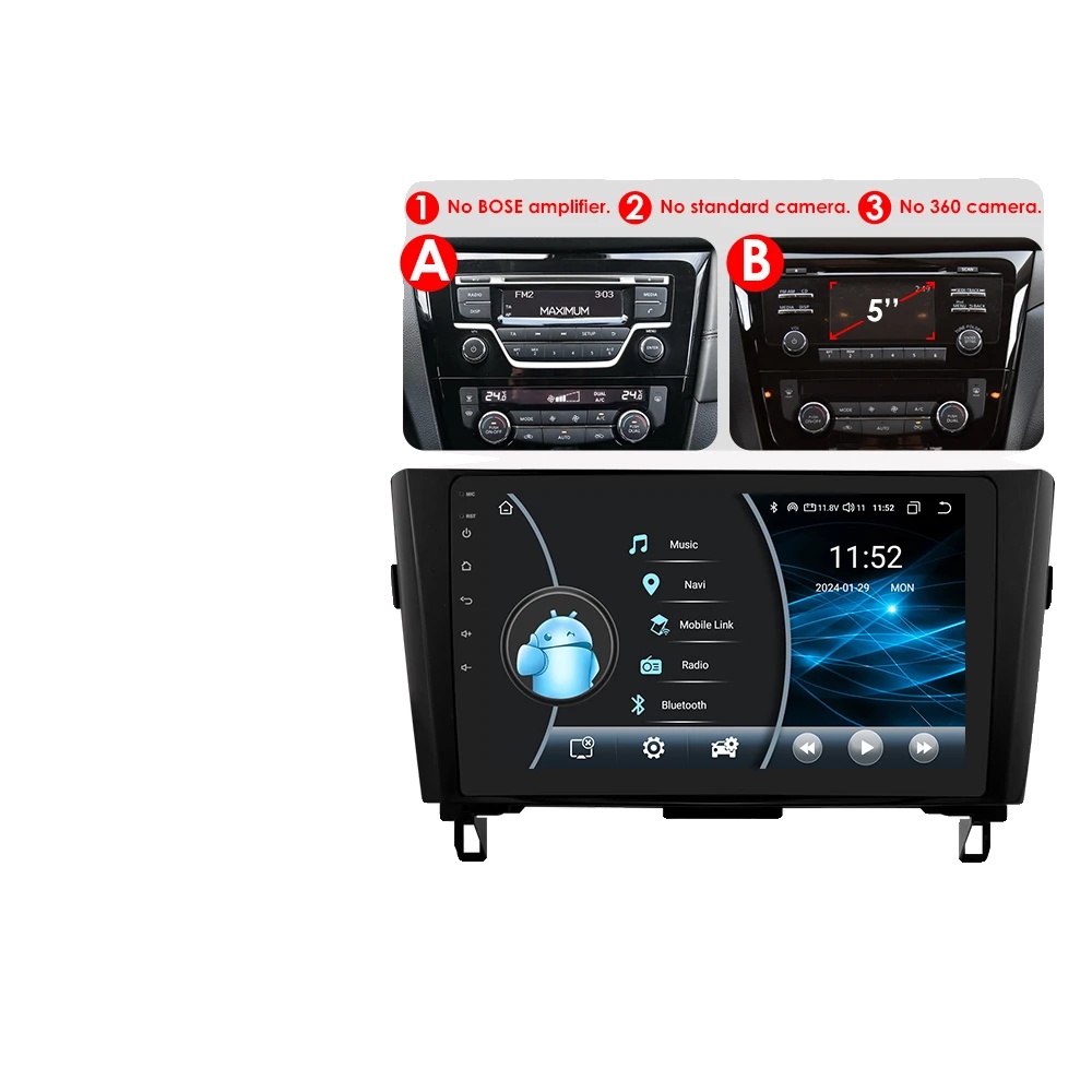 Autoradio, Touchscreen, Smartphone-kompatibilität, Kompatibel Mit Nissan Qashqai X-trail 3 / Rogue 2013-2017, W1 Ab-4g 8core-2 32, Quad-core