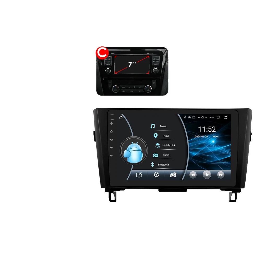 Autoradio, Touchscreen, Smartphone-kompatibilität, Kompatibel Mit Nissan Qashqai X-trail 3 / Rogue 2013-2017, W1 C-4g 8core-2 32, Quad-core-c