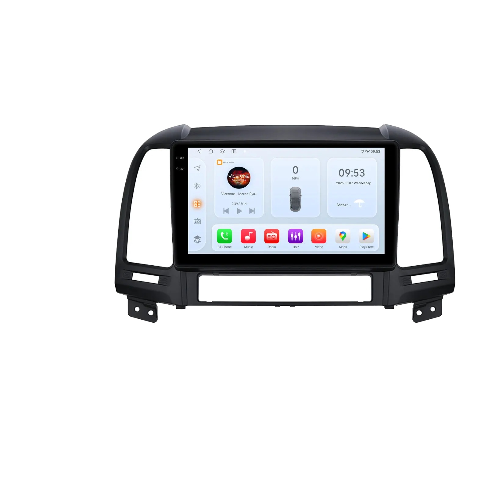 Autoradio, Touchscreen-oberfläche, Multimedia-player, Kompatibel Mit Hyundai Santa Fe 2 2006-2012, Qs4 (8kerne-4g 32g)