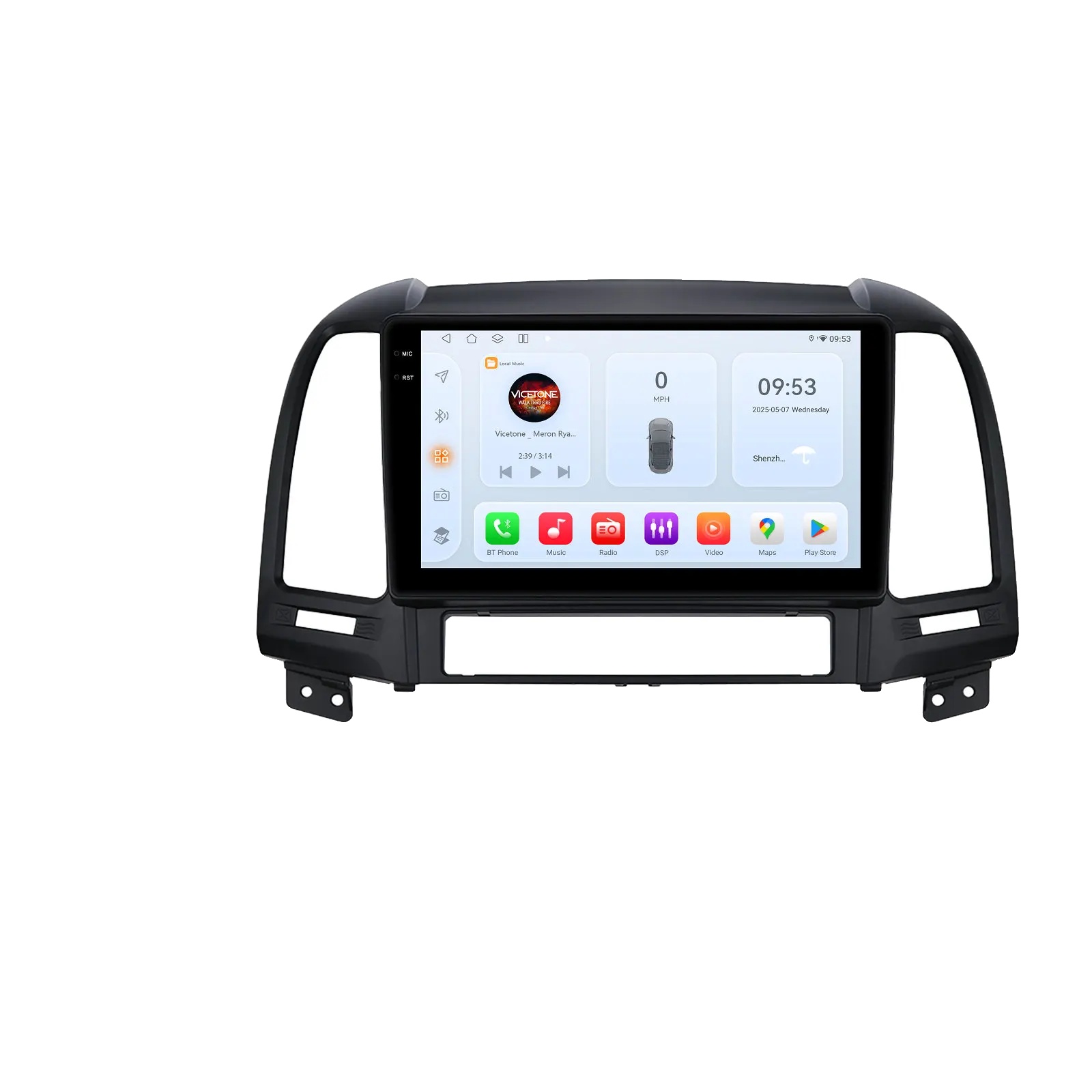 Autoradio, Touchscreen-oberfläche, Multimedia-player, Kompatibel Mit Hyundai Santa Fe 2 2006-2012, Qs6 (8kerne-6g 64g)