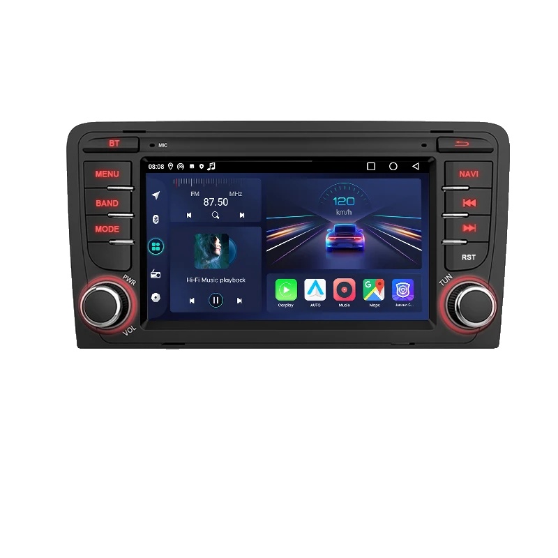 Autoradio, Displaygröße, Smartphone-kompatibilität, Kompatibel Mit Audi A3 8p S3 2003-2012, V1 (2gb 64gb), Keine-a