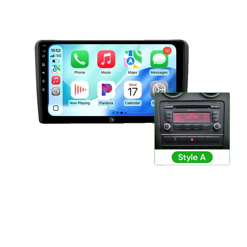 Auto Multimedia Player, Lenkradsteuerung, Hochauflösender Bildschirm, Kompatibel Mit Audi A3 8p 2003 - 2013 Kabellos, A4 2g 64g Stil A