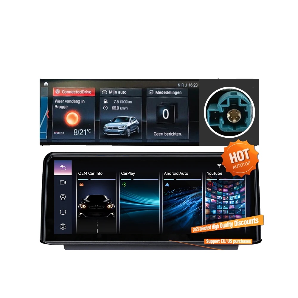 Autoradio, Touchscreen, Dual-system-betrieb, Kompatibel Mit Bmw X5 F15 X6 F16 2014-2018, Evo Carplay+youtube