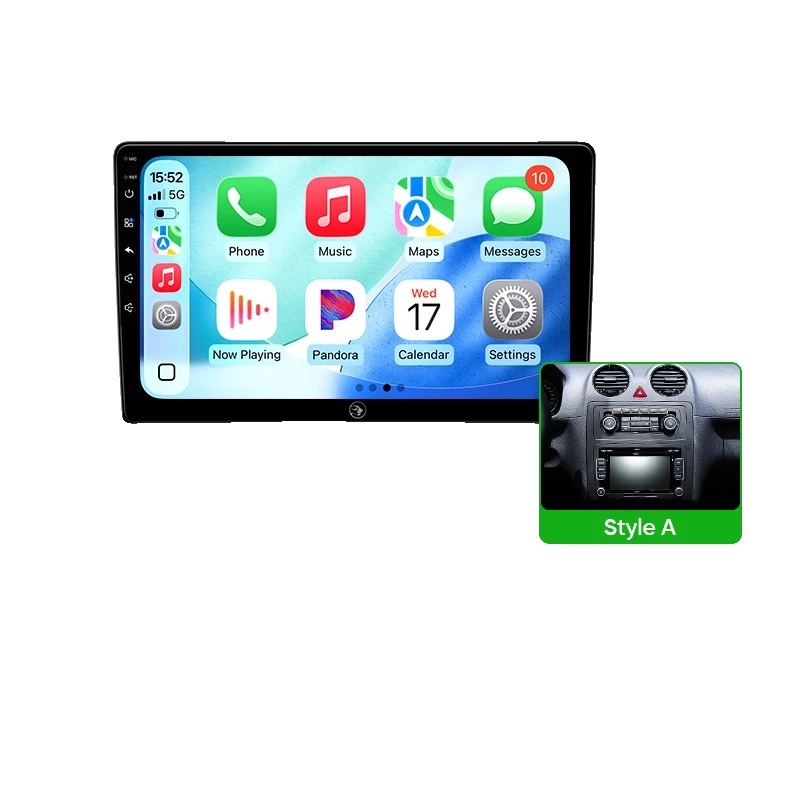 Auto-multimedia-player, Touchscreen, Lenkradsteuerung, Kompatibel Mit Fahrzeugmodell Caddy 2005-2019, Kabellos, A4 2g 64g Stil A