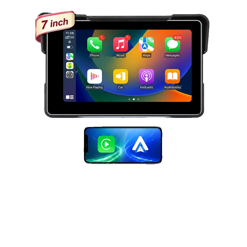 Motorrad Gps Navigation, Kabelloses Carplay, Wasserdichtes Design, 7 Zoll