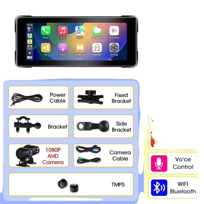 Multimedia-player, Wasserdicht, Kabellose Kompatibilität, 7 Zoll Dvrtmps