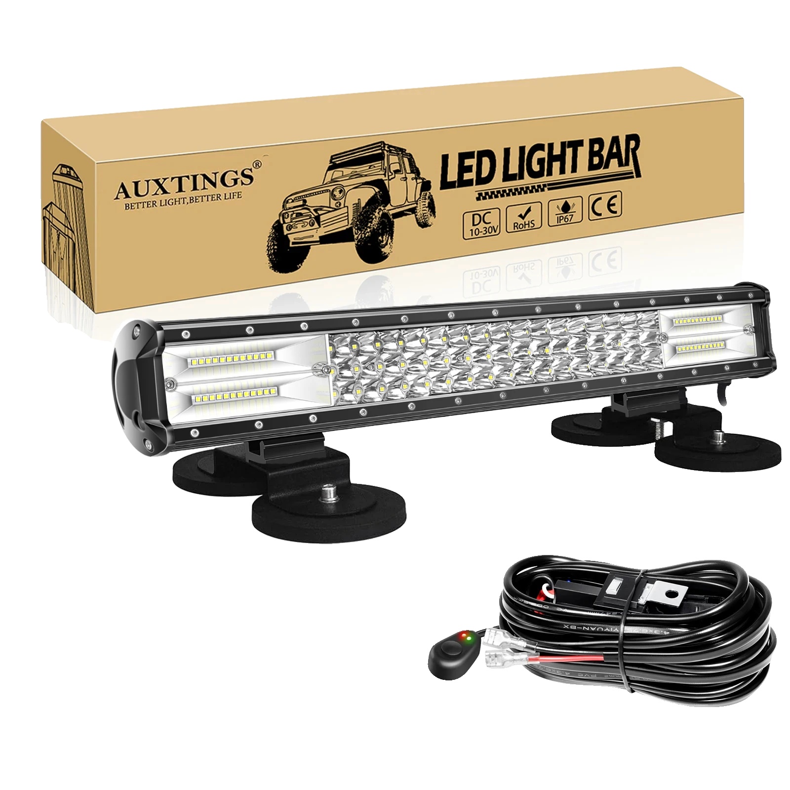 Led-lichtleiste, Kombi-strahl, Wasserdichtes Design, 7d 17in Drahthalter