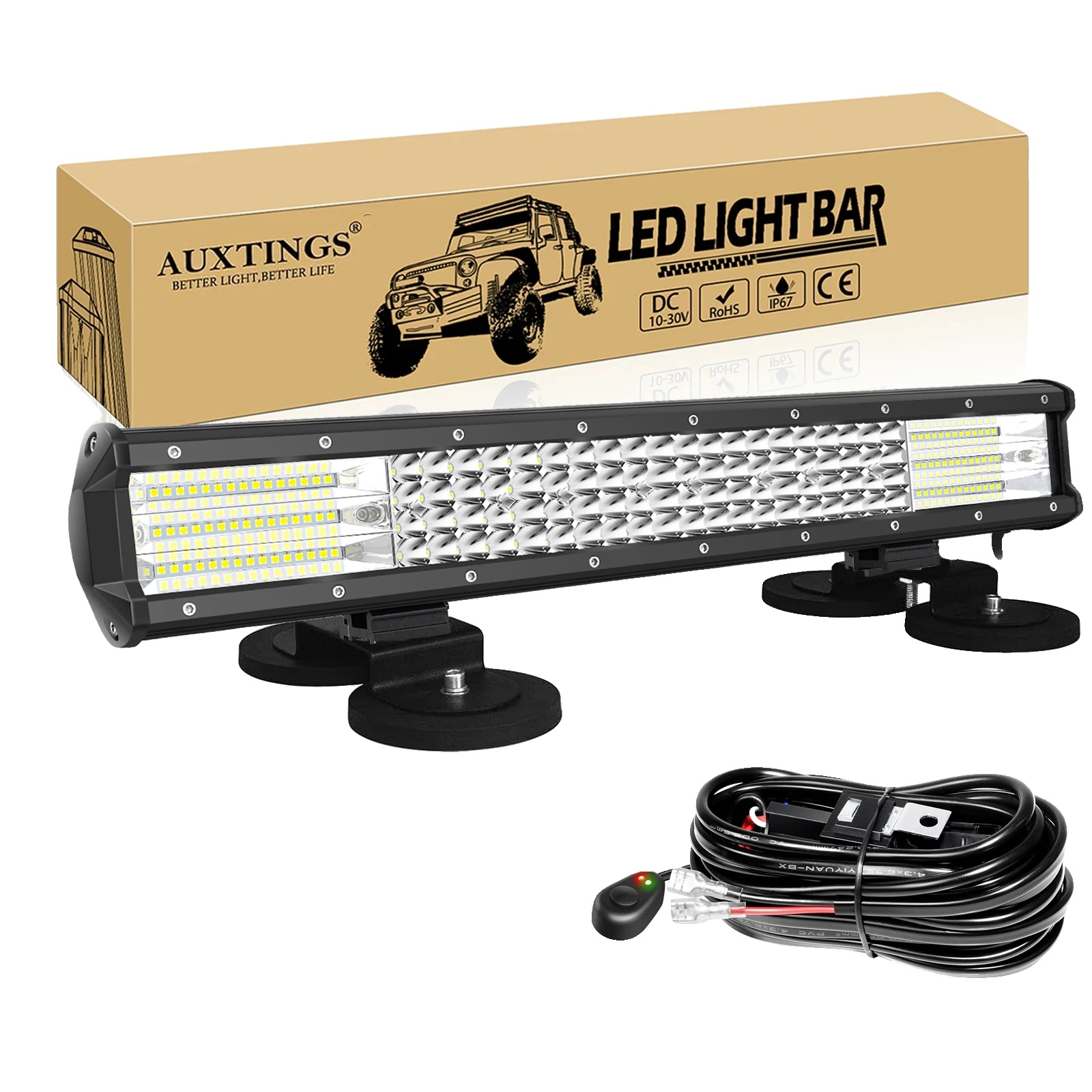 Led-lichtleiste, Kombi-strahl, Wasserdichtes Design, 9d 17in Drahthalter