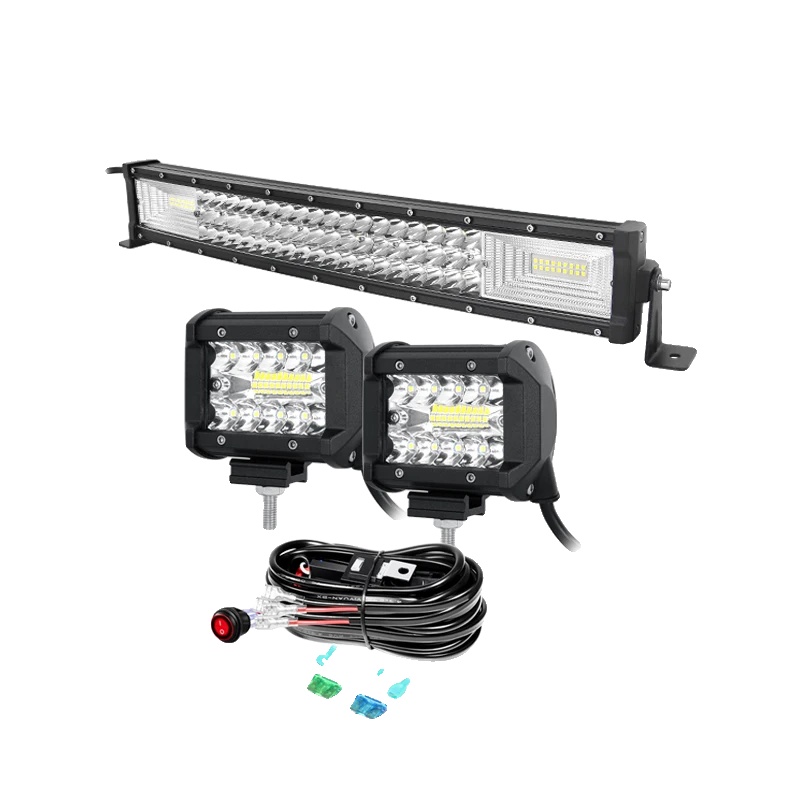 Led-lichtleiste, Hohe Leistung, Wasserdichtes Design, 7d 22in Gebogen