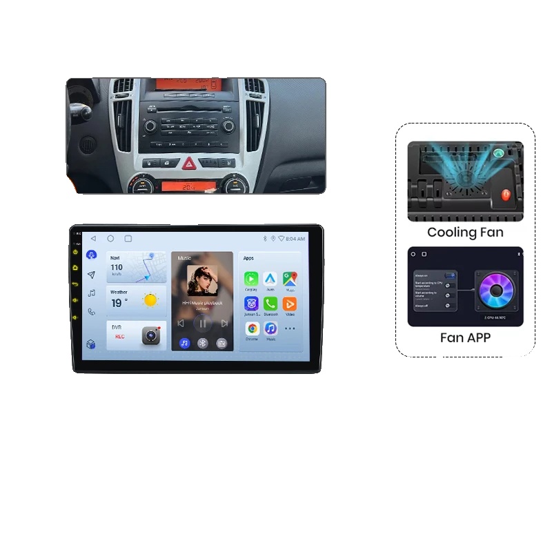 Autoradio, Displaygröße, Multimedia-unterstützung, Kompatibel Mit Kia Ceed 2007-2012, Px1 (2gb 64gb)a