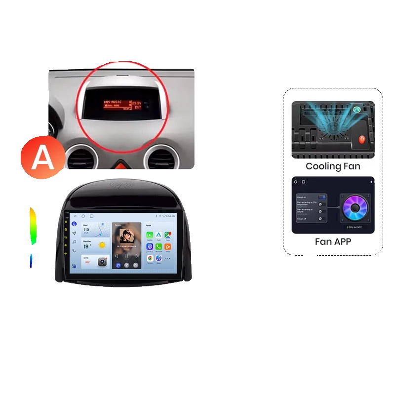 Carplay, Multimedia-unterstützung, Navigationssystem, Kompatibel Mit Renault Koleos 2008-2016, Px1 (2gb 64gb)a