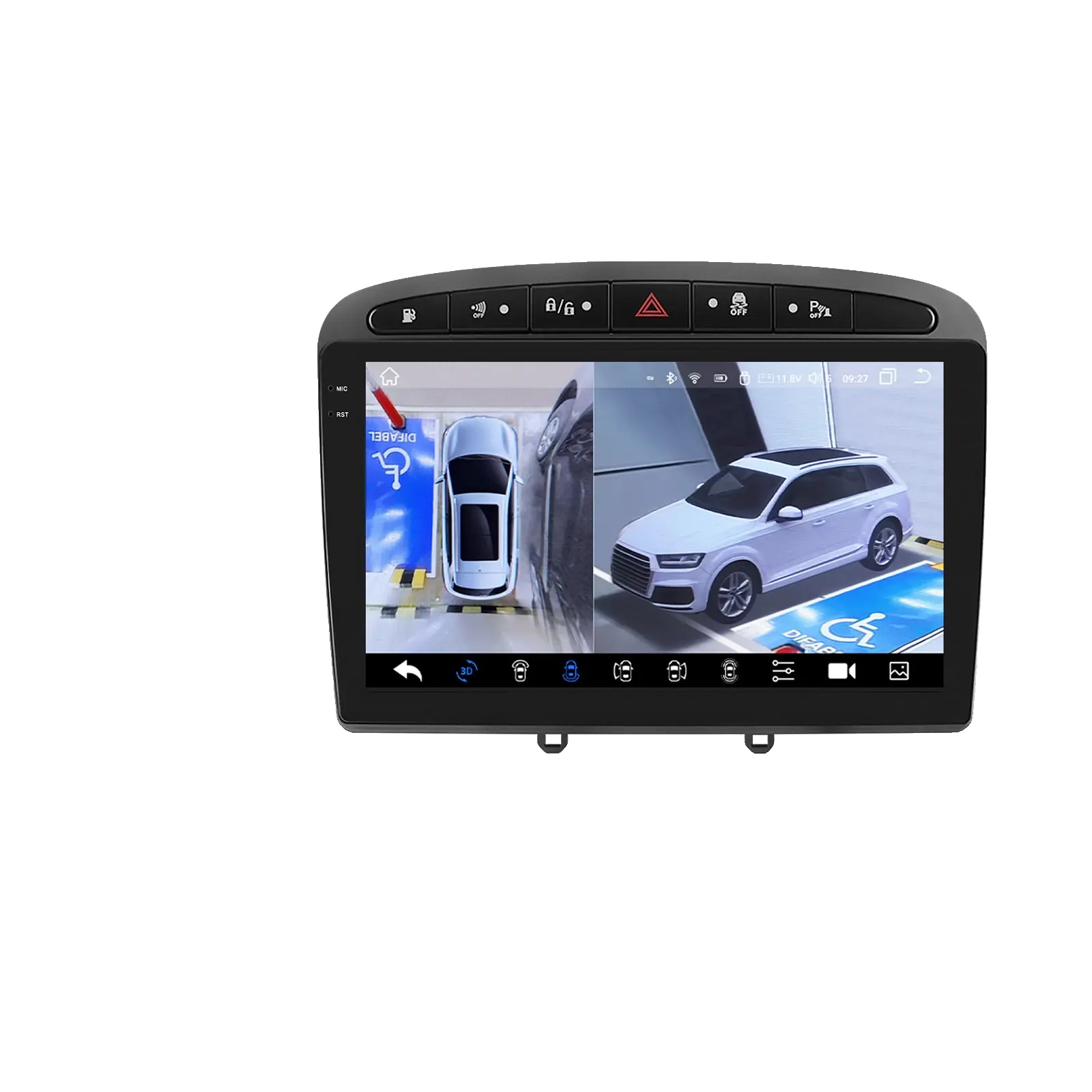Auto-multimedia-player, Displaygröße, Navigationssystem, Kompatibel Mit Peugeot 408 308 308sw Rcz Auto, Qs8npc 360kamera-g