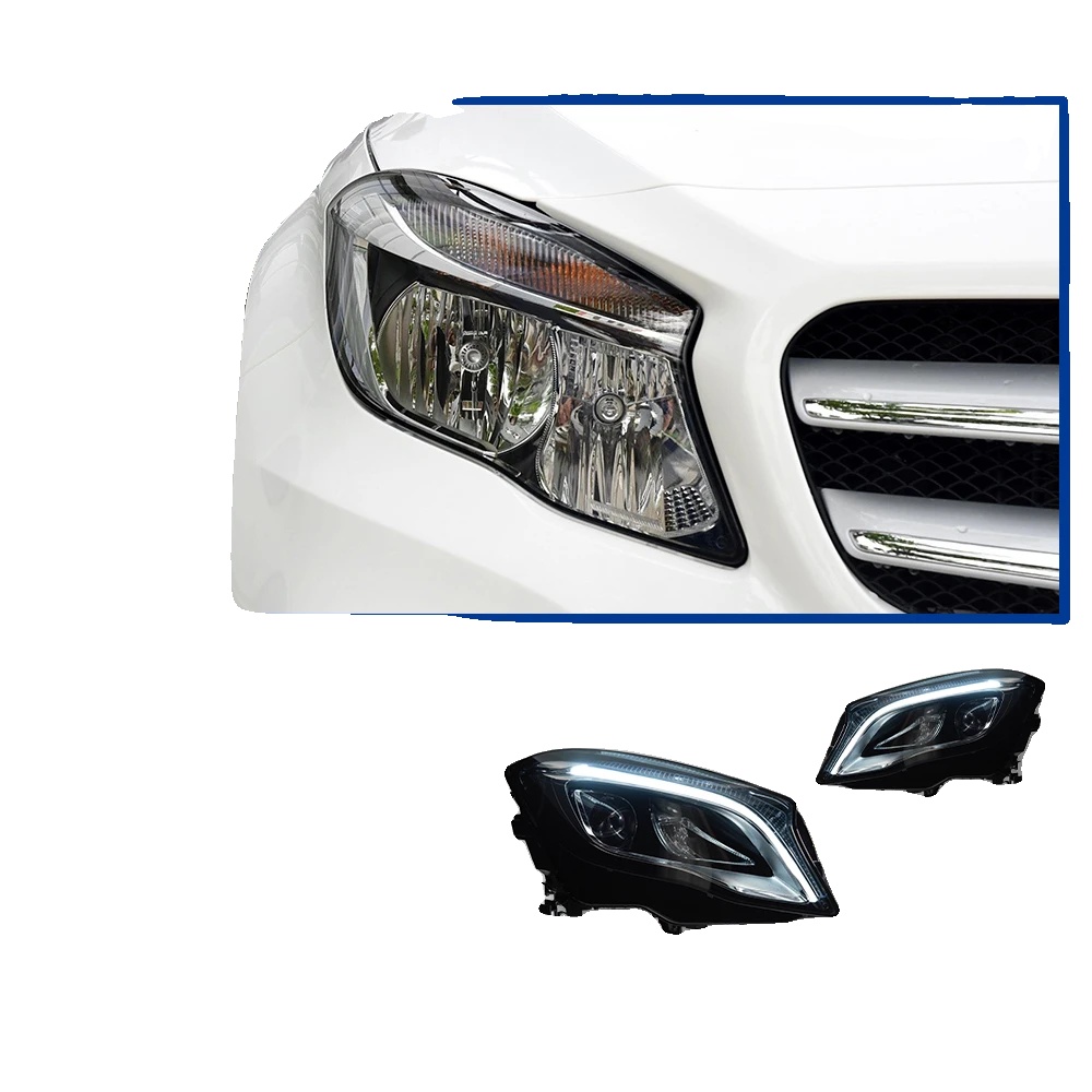 Scheinwerferbaugruppe, Drl + Bi-xenon-linse, Kompatibilität Mit Mercedes-benz Gla X156, Originales Halogen