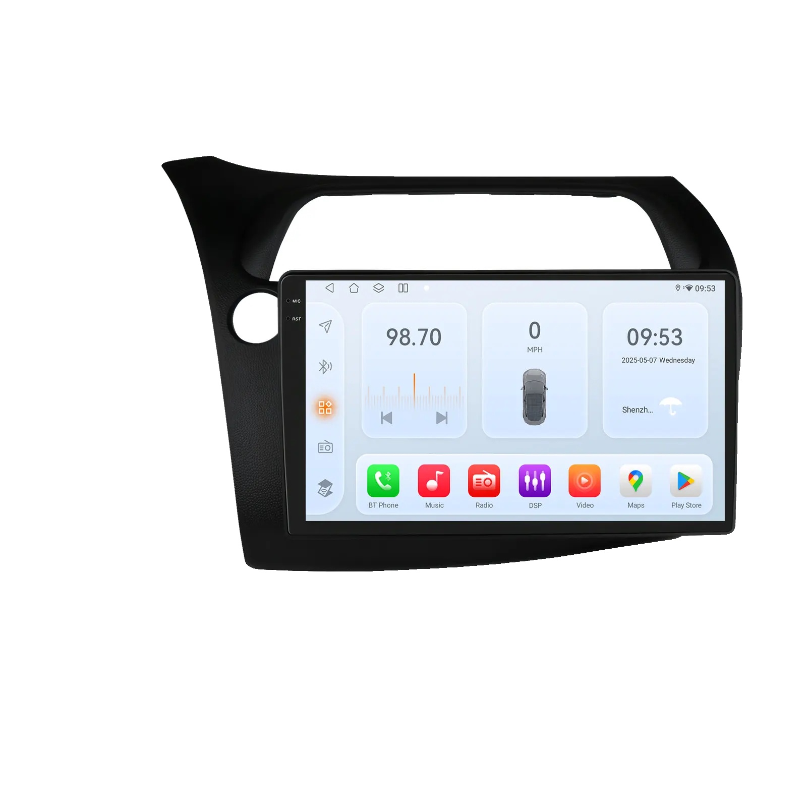 Auto-multimedia-player, Displaygröße, Navigationssystem, Kompatibel Mit Honda Civic Hatchback 2005-2011, 8kerne-4g 32g -qs4
