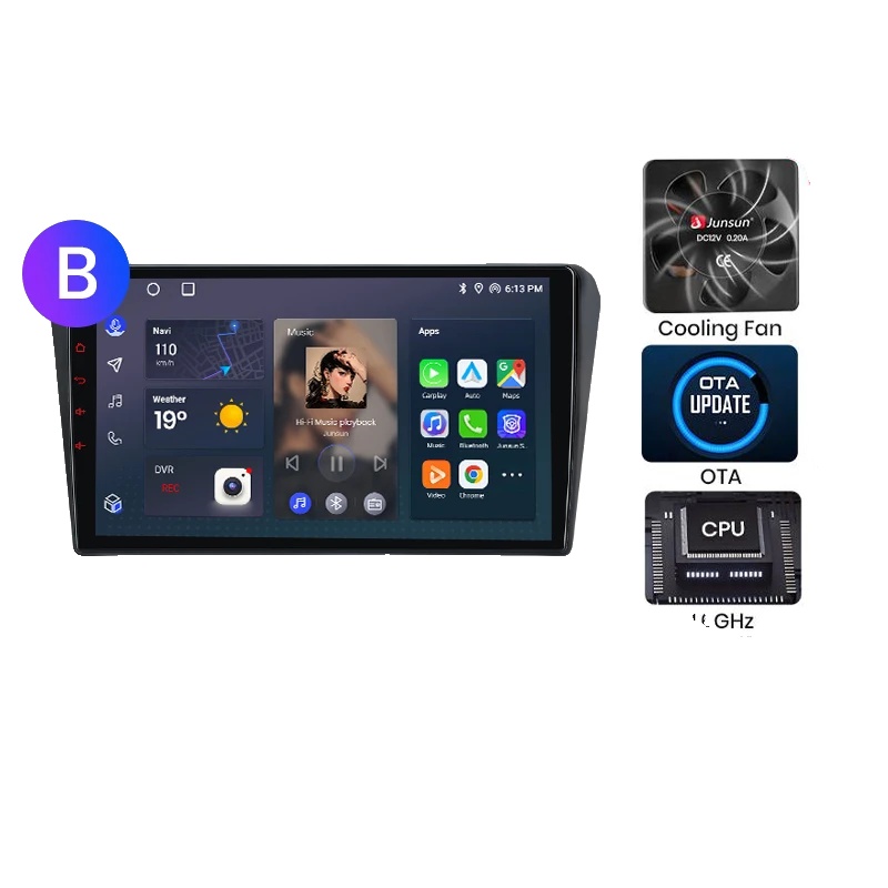 Auto-multimedia-player, Touchscreen, Multimedia-unterstützung, Kompatibel Mit Toyota Avensis T25 2002-2008, V1 Plus (2gb 32gb) B Cam