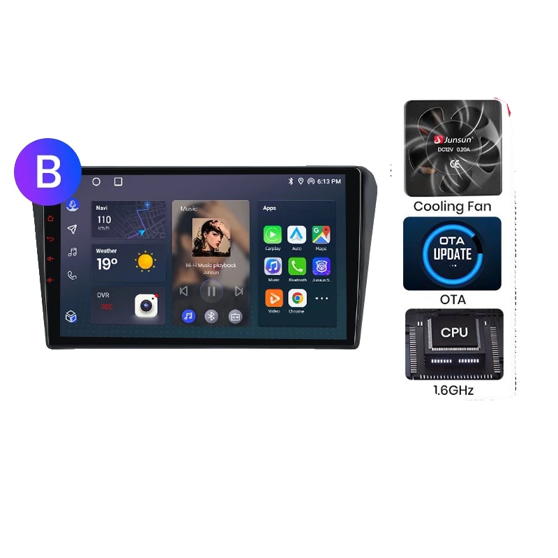 Auto-multimedia-player, Touchscreen, Multimedia-unterstützung, Kompatibel Mit Toyota Avensis T25 2002-2008, V1 Plus (4gb 64gb) B Cam