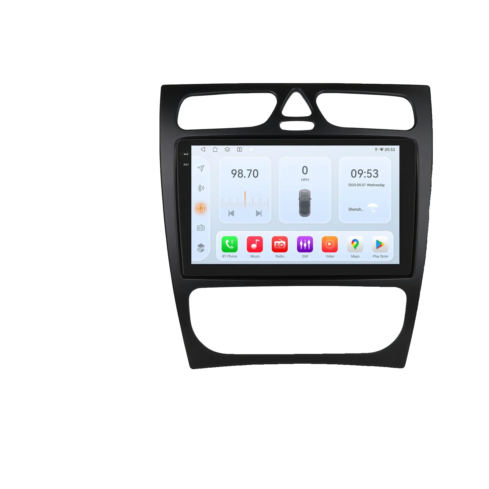 Autoradio, Touchscreen, Hohe Auflösung, Kompatibel Mit Mercedes Benz C-klasse/clk-klasse, Qs8 Hinzufügen Ahdc2