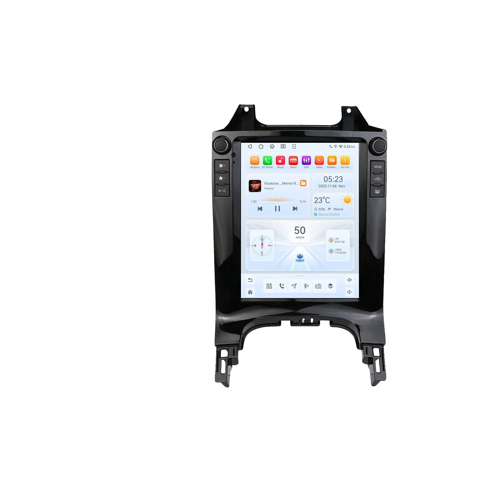 Autoradio, Multimedia-player, Touchscreen, Kompatibel Mit Peugeot 3008 2010-2017 Gps, Qs6 (8kern 6g 64g)