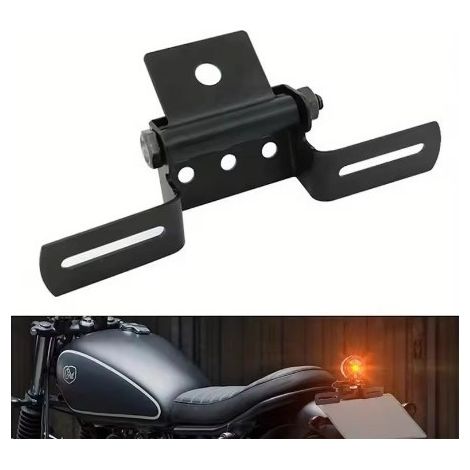 Verstellbare Schwarze Rücklicht- Und Kennzeichenhalterung Für Motorräder – Passend Für Cruiser Im Harley-stil Und Retro-custom-motorräder (rücklicht-/bremslicht-montagehalterung).