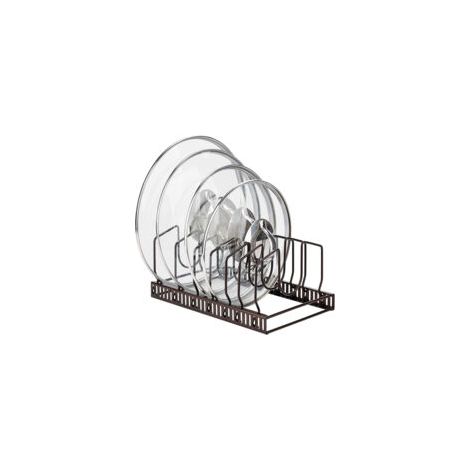 Verstellbarer Topfdeckelhalter, Ausziehbarer Organizer Für Schublade Oder Arbeitsplatte, Schwarz