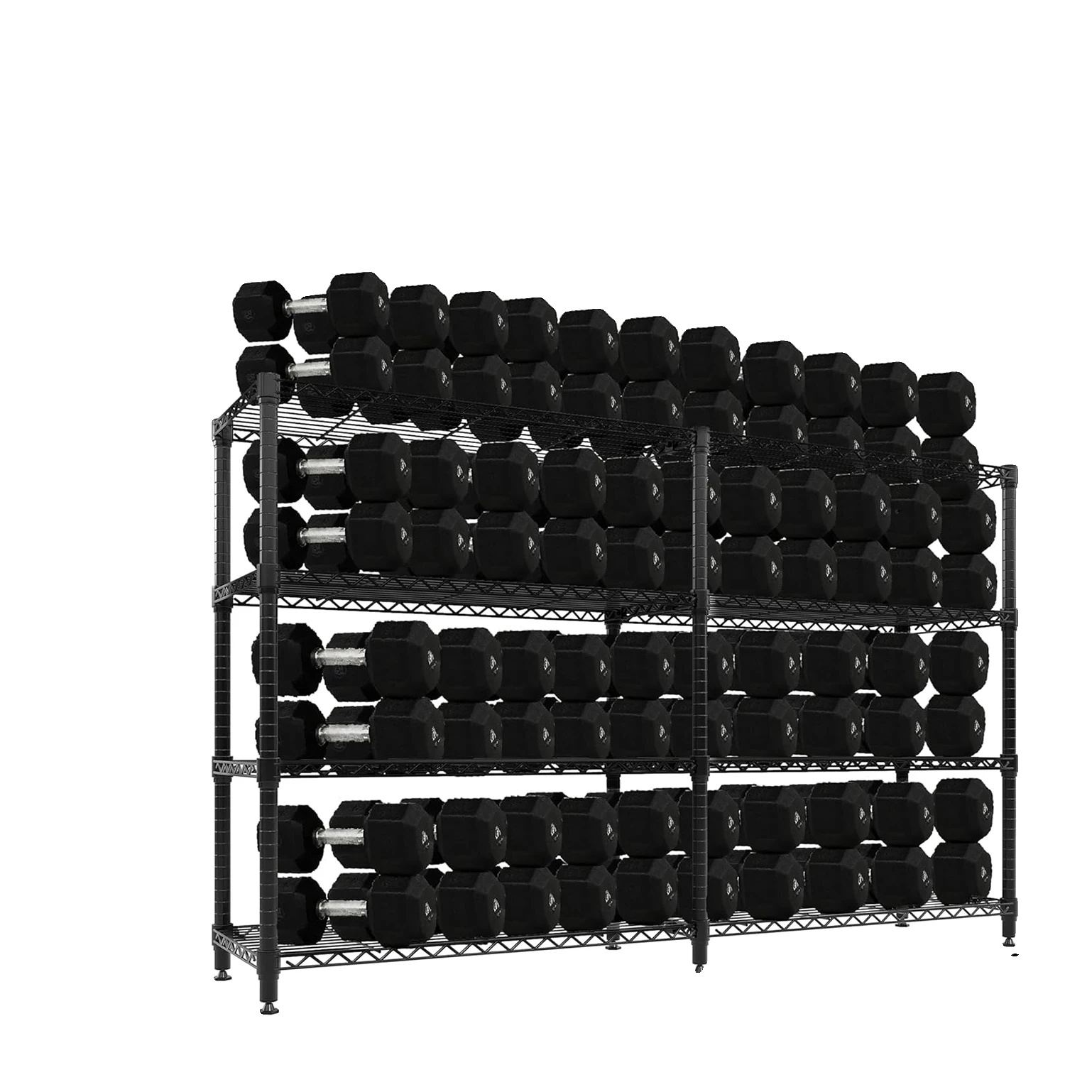 Lagersregale, 4-stufiges Design, Langlebige Konstruktion Aus Kohlenstoffstahl, 4 Ebenen - 35x150cm