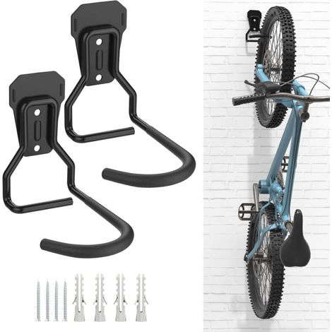Vertikaler, Wandmontierter Fahrradständer Aus Eisen – Tragkraft 35–45 Kg – L-förmiges Design Für Garage Oder Wohnung – 2er-set