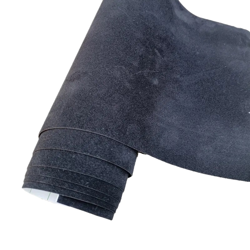 Fahrzeugfolierung, Selbstklebend, Velours-suede-oberfläche, Schwarz, 30x200cm