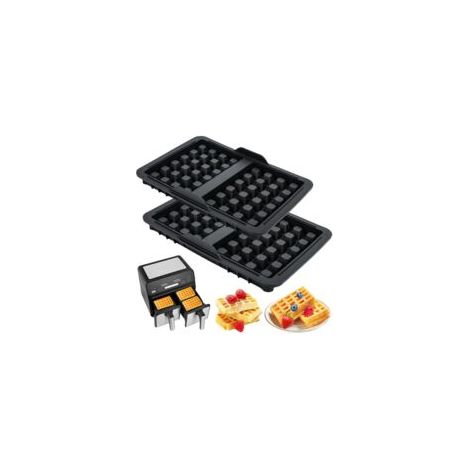 Waffelform Für Heißluftfritteusen Mit Bürste Und Clip, Zubehör Für Heißluftfritteusen, Waffeleinsatz Für Ninja Heißluftfritteusen Af300eu, Af400eu, Af451eu, Sl400eu, Af500de, Wiederverwendbar