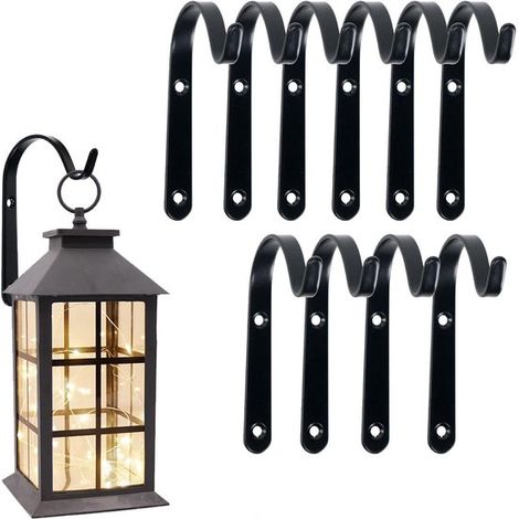 Wandhaken – Pflanzenhaken – Hängekorbhalterungen – 10 Metallhalterungen – Mit Schrauben – Gartenhaken Zum Aufhängen Von Zaunlaternen, Vogelfutterhäuschen Und Windspielen (nr.