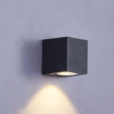 Wandleuchte Für Nachttisch/schlafzimmer/wohnzimmer - Doppelte Schwarze Quadratische Leuchte - 1