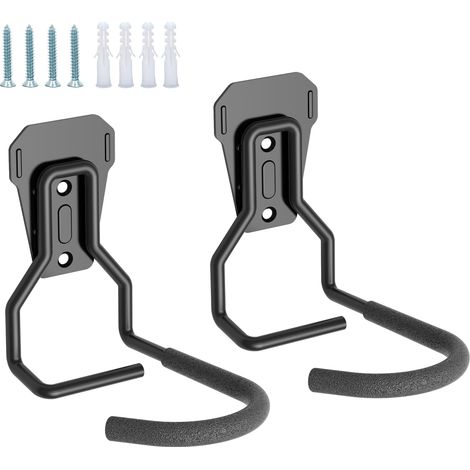 Wandmontierter Fahrradständer – Robuster, Wandmontierter Fahrradständer (35 Kg), Vertikaler Fahrradständer Mit Befestigung Für Garage/innenbereich, Kompatibel Mit Fahrrädern/motorrädern (schwarz, 2er-