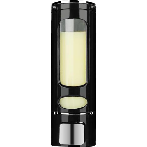 Wandseifenspender – 400 Ml – Schwarz – Nachfüllbar Und Transparent – Für Seife, Lotion Und Gel – Organizer Für Bad Und Küche