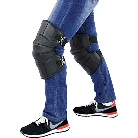 Warme 35 Cm Knieschoner Aus Leder Und Wolle Für Motorradfahrer, Winddicht Und Windabweisend, Unisex.