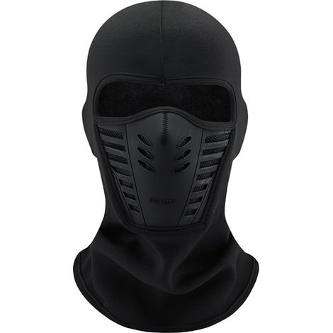 Warme Herren-wintersturmhaube – Winddichte Und Atmungsaktive Fleece-ski- Und Motorradmaske – Schwarz